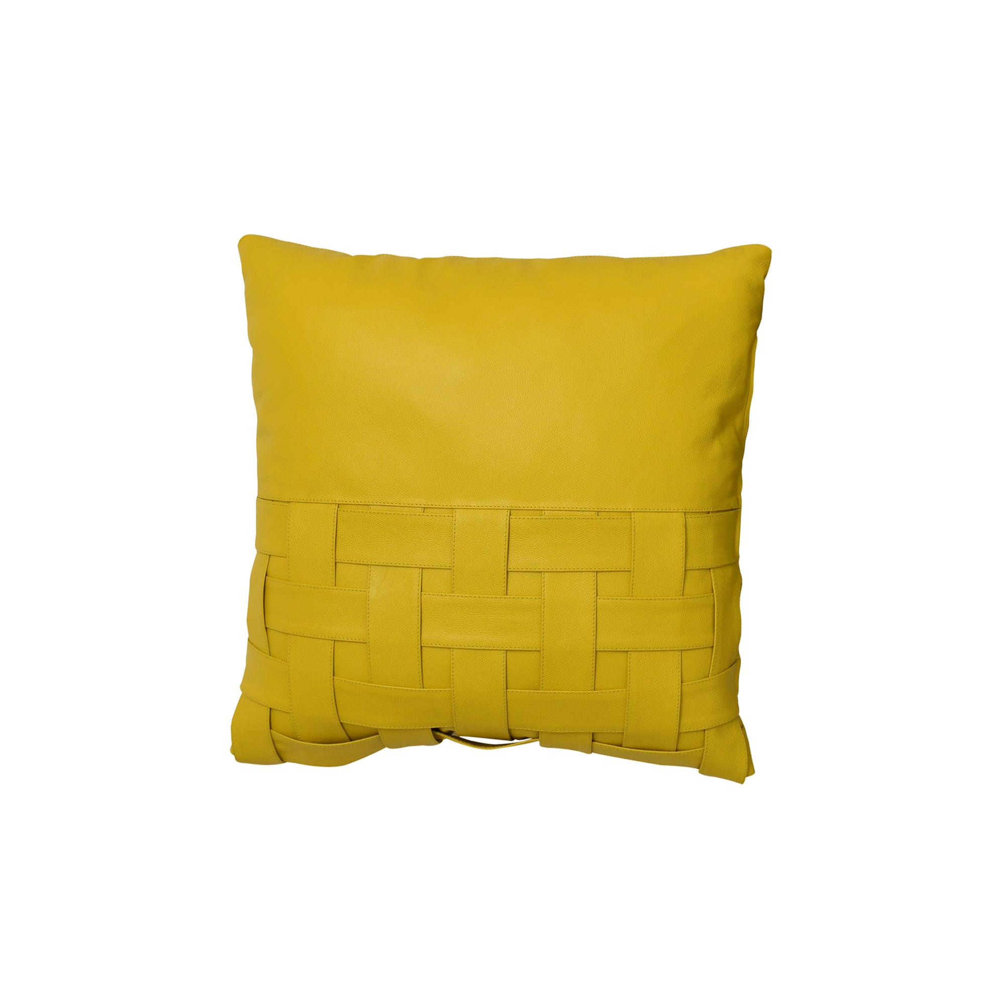 Yellow Leather Throw Pillows Front Single 